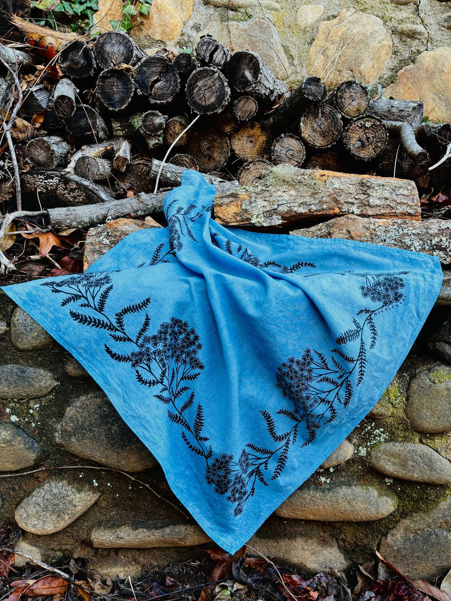 Misprint and Misfit Yarrow Bandana - Indigo
