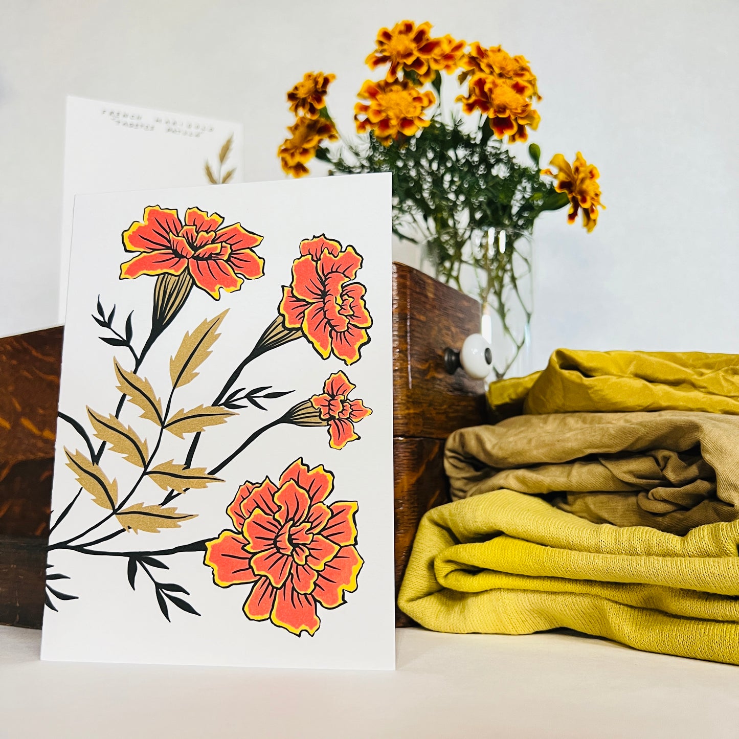 French Marigold 5x7 Card