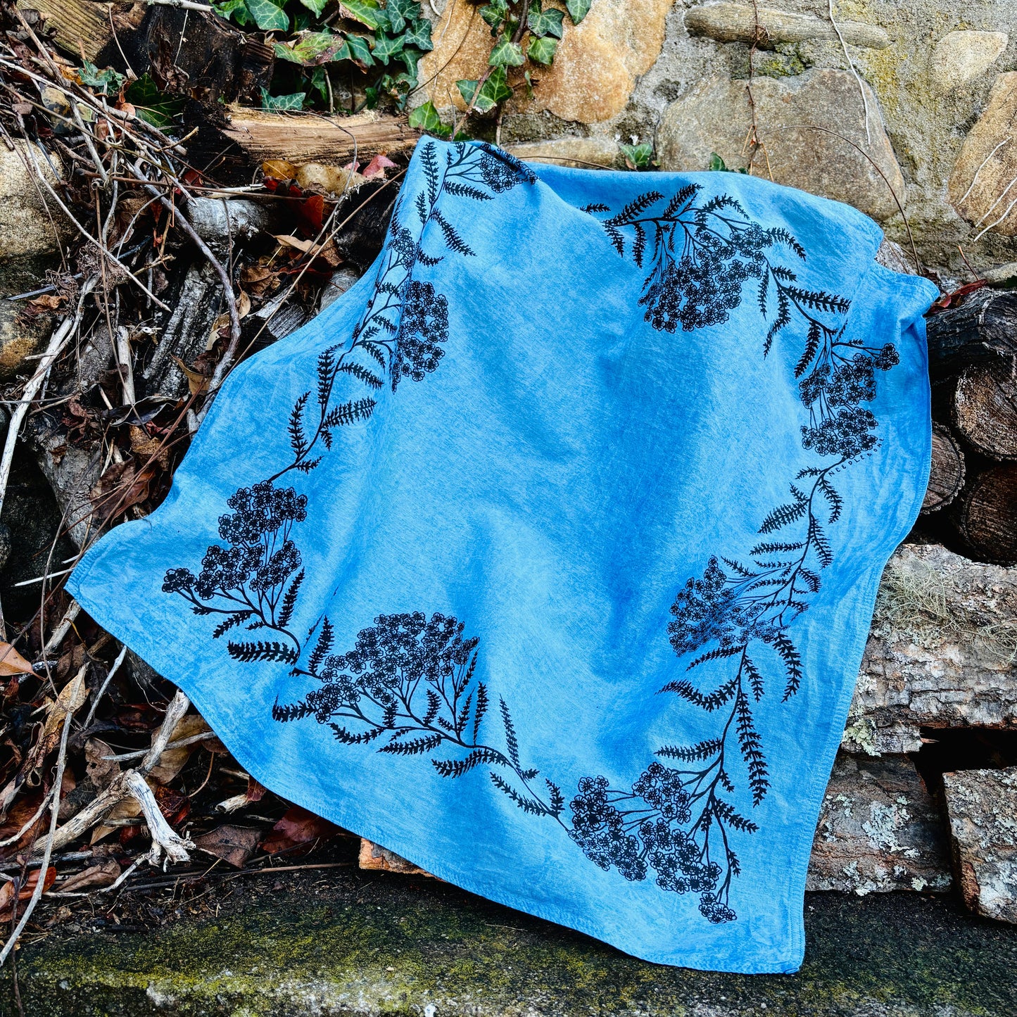 Misprint and Misfit Yarrow Bandana - Indigo