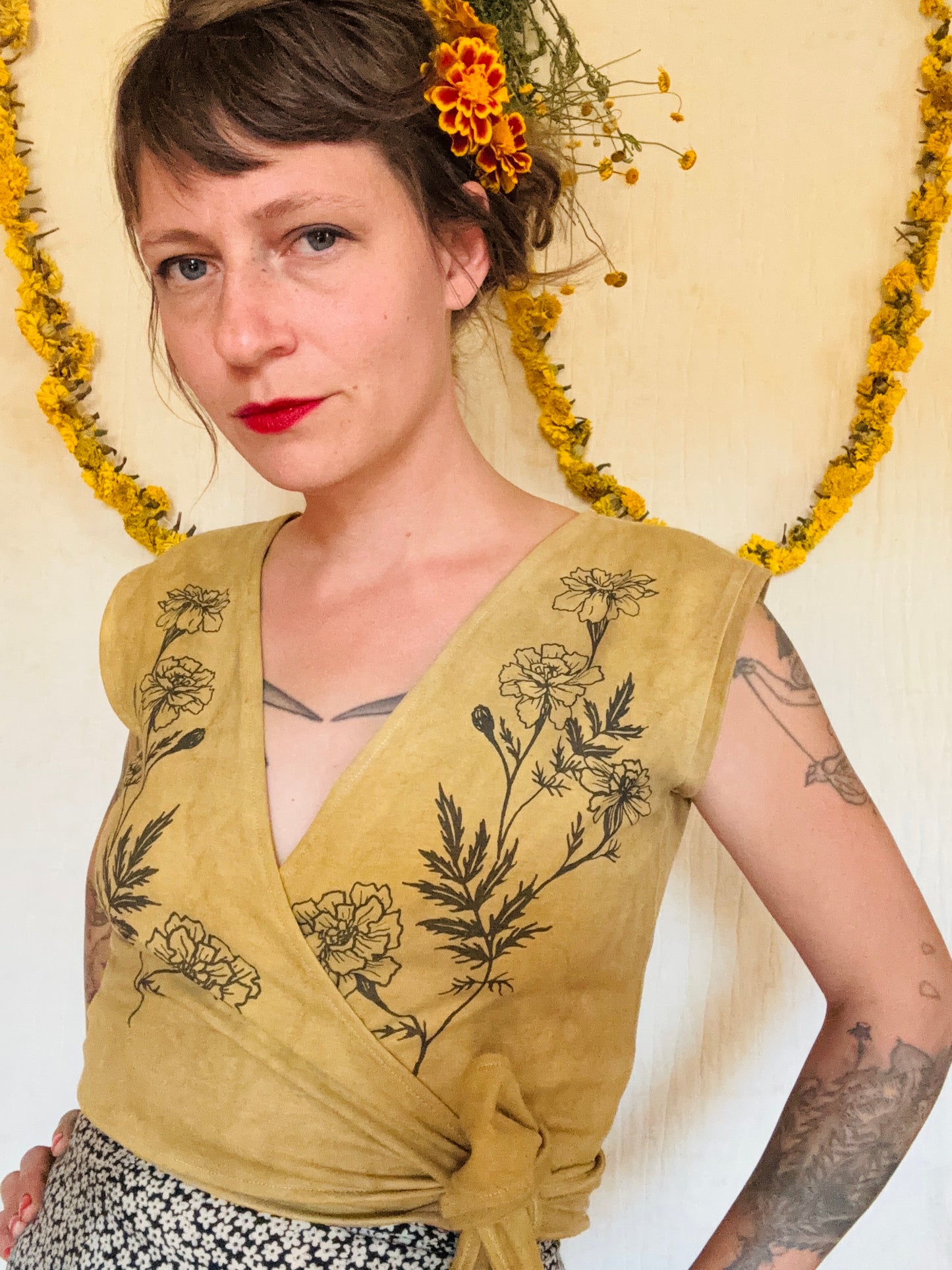 Marigold Wrap Top