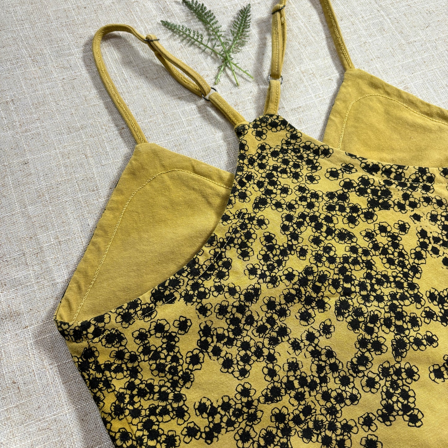 Yarrow Gather Bralette - Marigold and Black Walnut