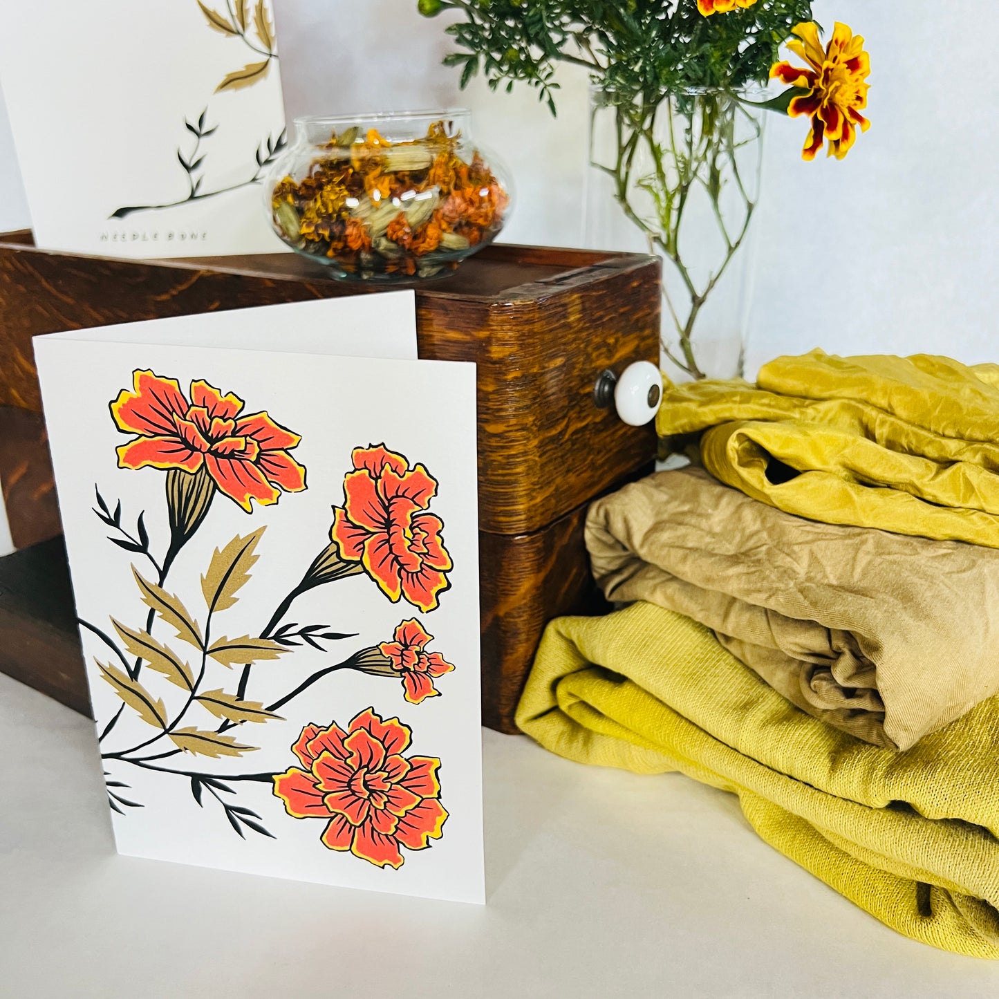 French Marigold 5x7 Card