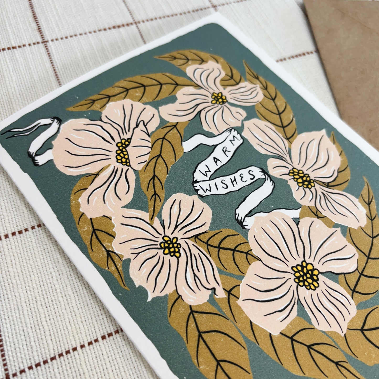 Dogwood Warm Wishes 5x7 Card