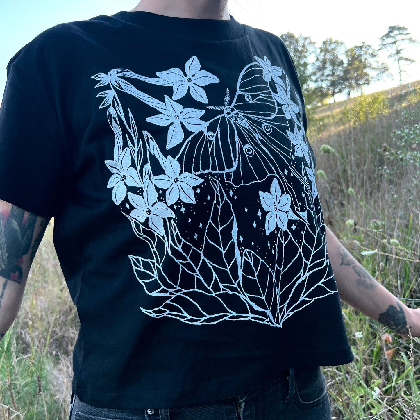 Misprinted Night Blooms Tee
