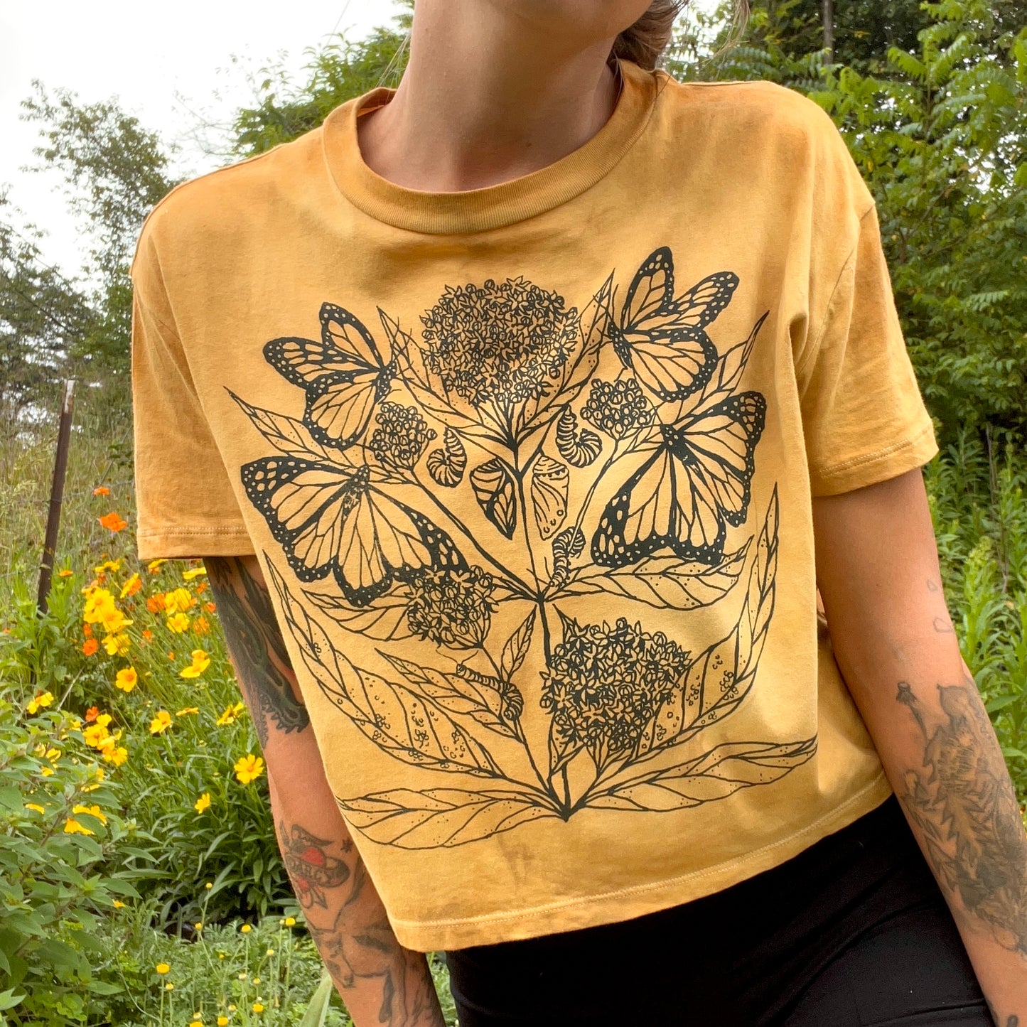 Monarch and Milkweed Tee
