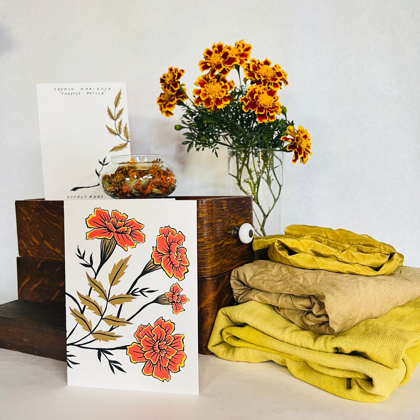 French Marigold 5x7 Card