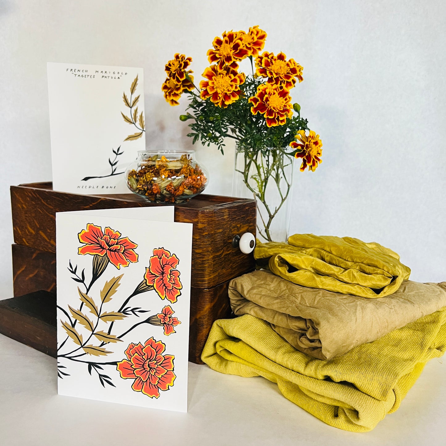 French Marigold 5x7 Card
