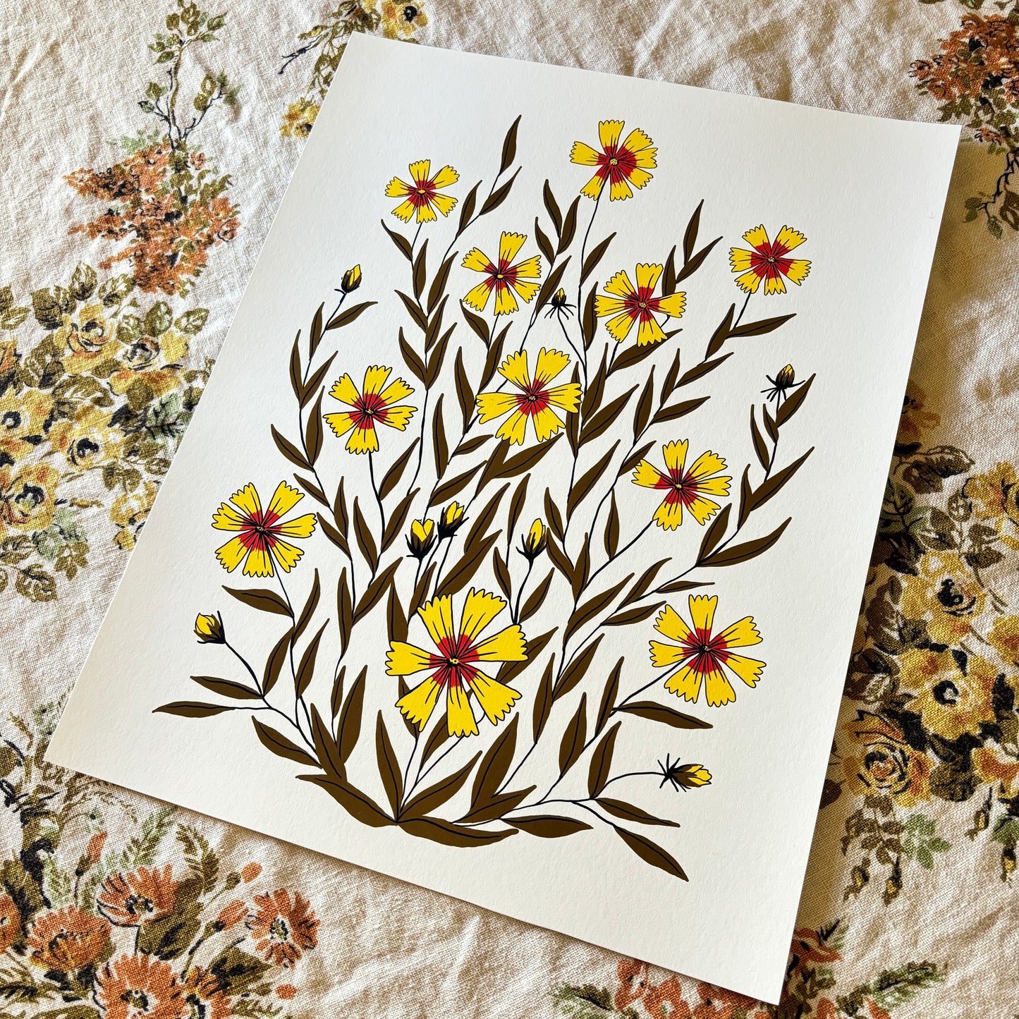 Golden Summer Coreopsis - 14x11 Print