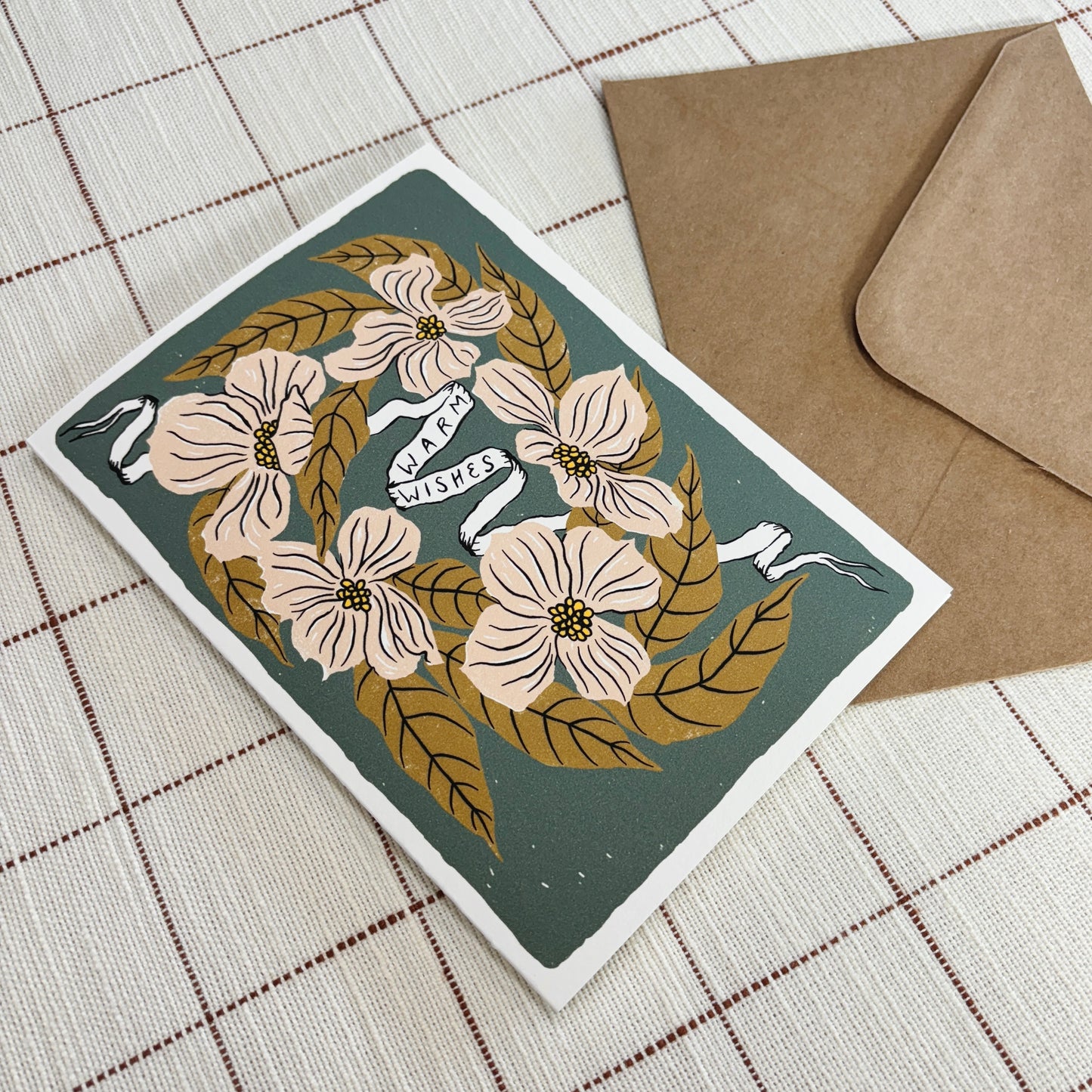 Dogwood Warm Wishes 5x7 Card