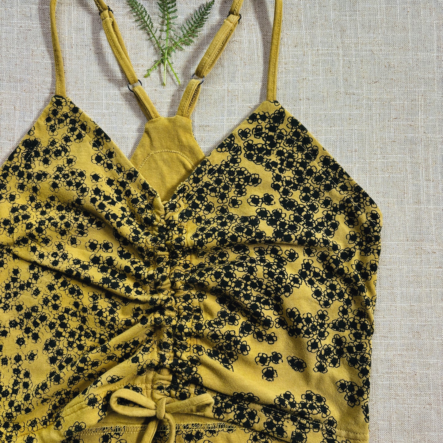 Yarrow Gather Bralette - Marigold and Black Walnut