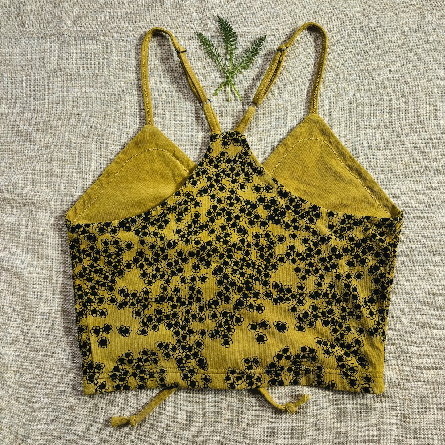 Yarrow Gather Bralette - Marigold and Black Walnut