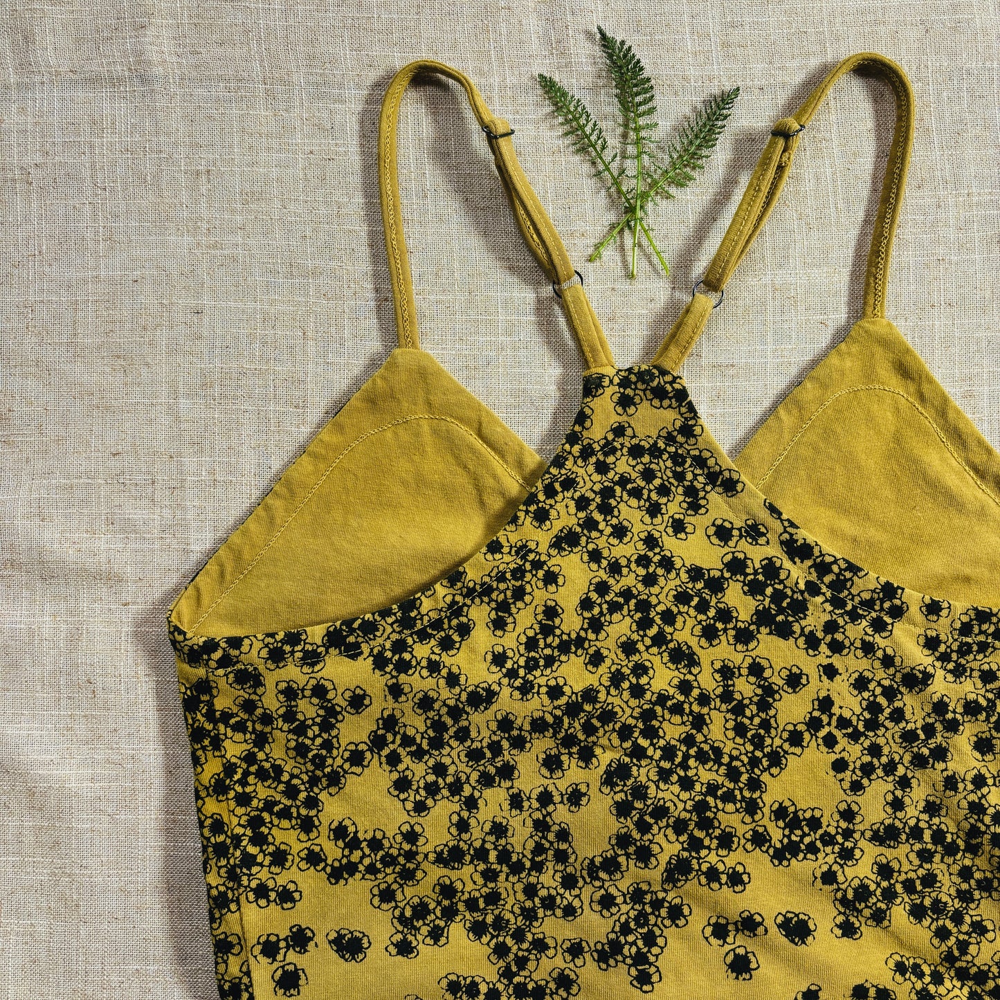 Yarrow Gather Bralette - Marigold and Black Walnut