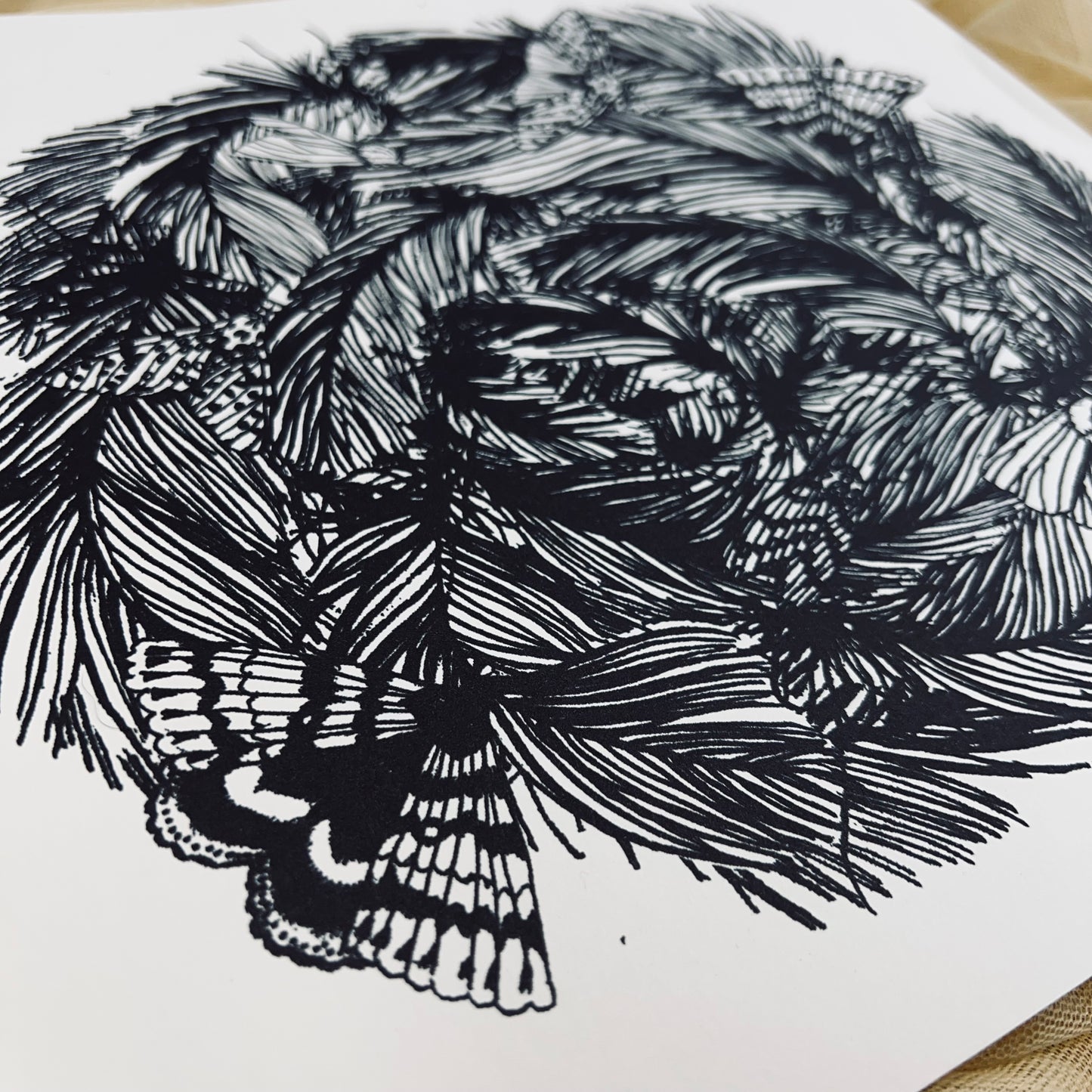 Feather Crown - 12x12 Print