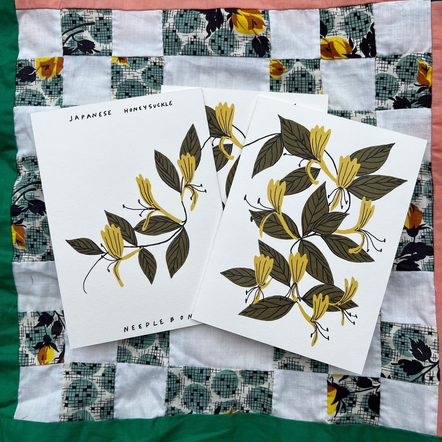 Japanese Honeysuckle - Invasive Pen Pal Cards