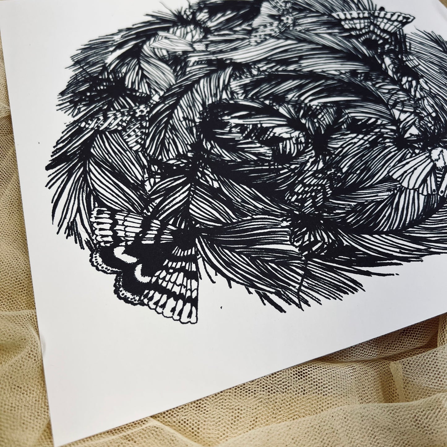 Feather Crown - 12x12 Print