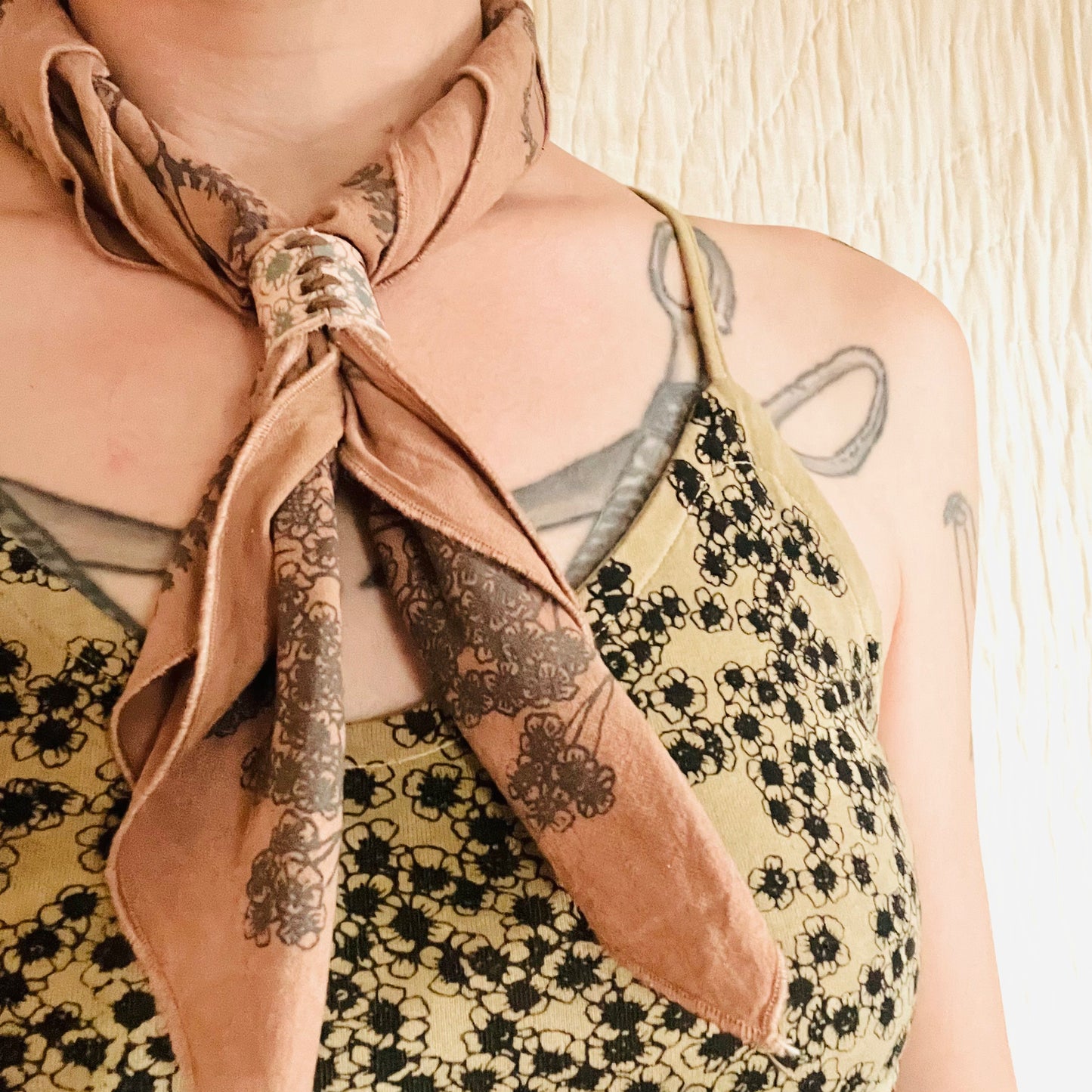 Farther Side X Needlebone Leather Yarrow Bandana Slides