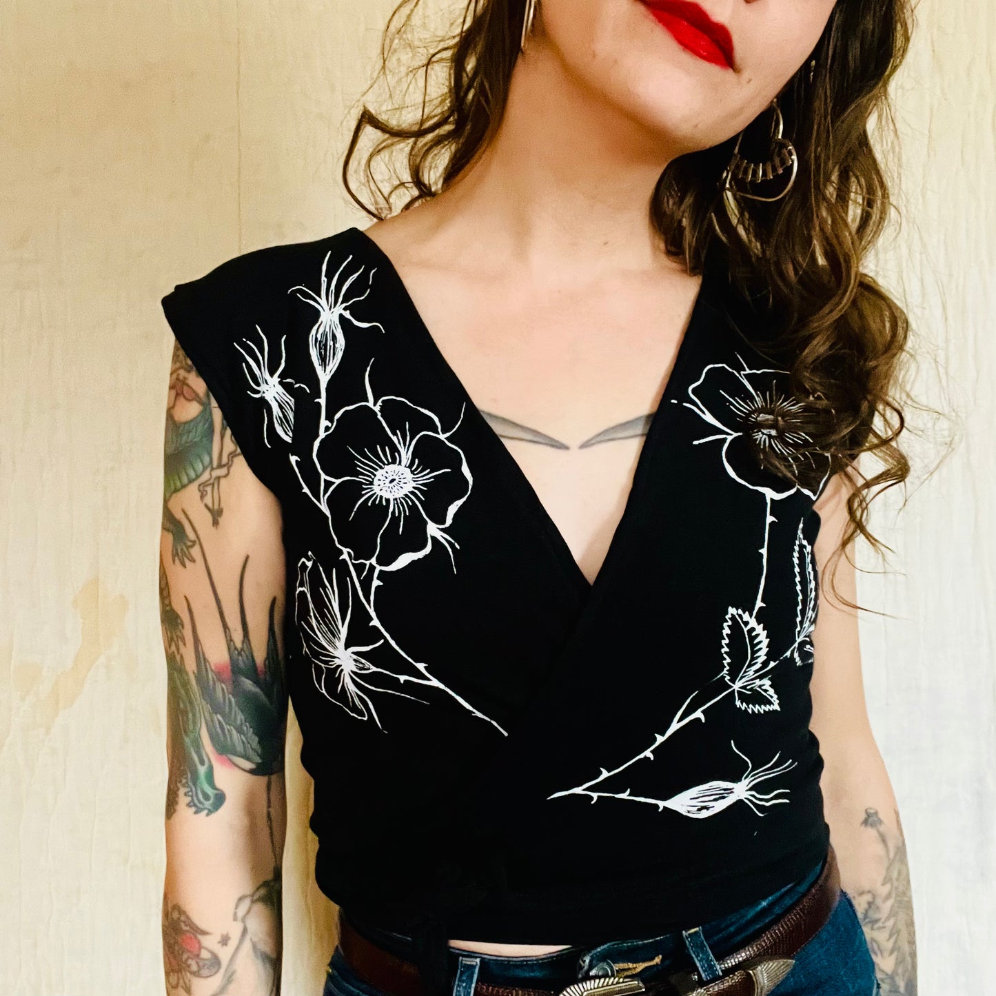 Wild Rose Wrap Top